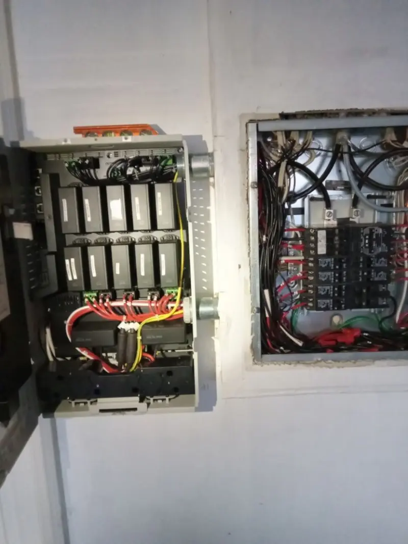 Electrical panel upgrade completed for Security Camera Wiring in Titusville